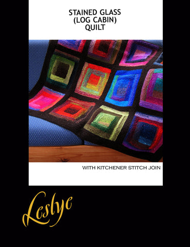 Stained Glass (Log Cabin) Quilt - Digital Download